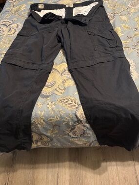 Timberland Men's Black Convertible Cargo Pants